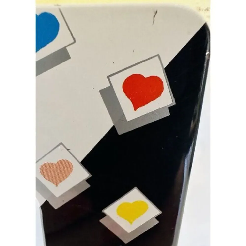 Candace Loheed White & Black Multi Heart Color Picture Fame‎ Japan 5.5 x 4.5 VTG
